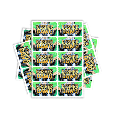 Kosher Dawg Rectangle / Pre-Roll Labels - Pre-Roll (10.16cm x 6.7cm) / 10
