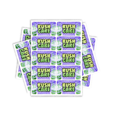 Kush Cake Rectangle / Pre-Roll Labels - Pre-Roll (10.16cm x 6.7cm) / 10