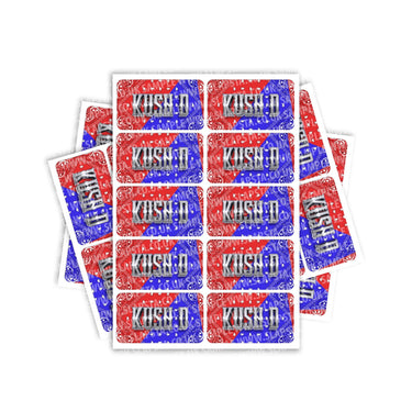 Kush D Rectangle / Pre - Roll Labels - Pre - Roll (10.16cm x 6.7cm)