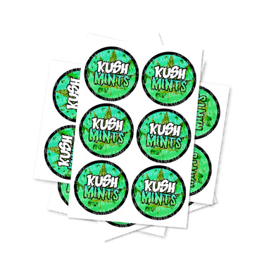 Kush Mints Circular Stickers - 2.5cm