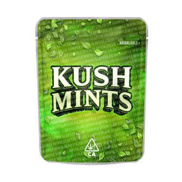 Kush Mints Mylar Pouches Pre-Labeled - 3.5g (1/8oz) / No / 16pcs