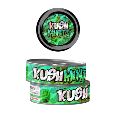 Kush Mints Pre - Labeled 3.5g Self - Seal Tins - 60pcs