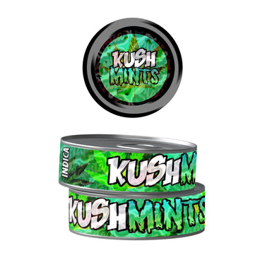 Kush Mints Pre - Labeled 3.5g Self - Seal Tins - 60pcs