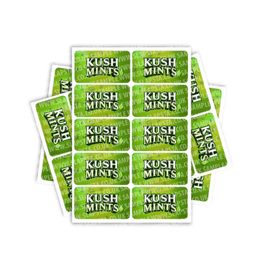 Kush Mints Rectangle / Pre - Roll Labels - Pre - Roll (10.16cm x 6.7cm)