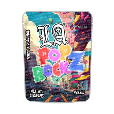 LA Pop Rockz Mylar Pouches Pre - Labeled - 3.5g (1/8oz)