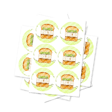 Lambs Bread Circular Stickers - 2.5cm