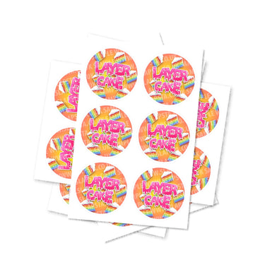 Layer Cake Circular Stickers - 2.5cm