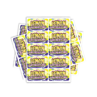 Lemon Birthday Cake Rectangle / Pre-Roll Labels - Pre-Roll (10.16cm x 6.7cm) / 10