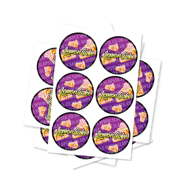 Lemon Cake Circular Stickers - 2.5cm