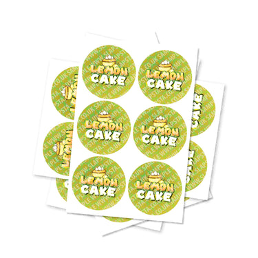Lemon Cake Circular Stickers - 2.5cm