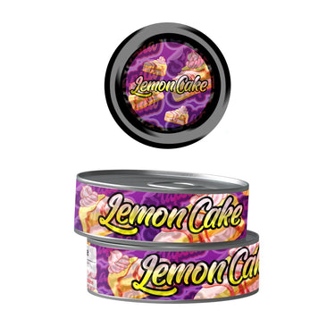 Lemon Cake Pre - Labeled 3.5g Self - Seal Tins - 60pcs