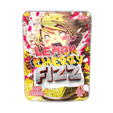 Lemon Cherry Fizz Mylar Pouches Pre - Labeled - 3.5g (1/8oz)