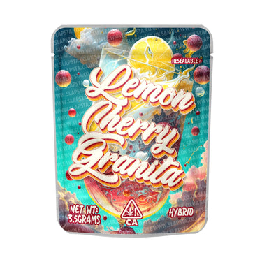 Lemon Cherry Granita Mylar Pouches Pre - Labeled - 3.5g (1/8oz)
