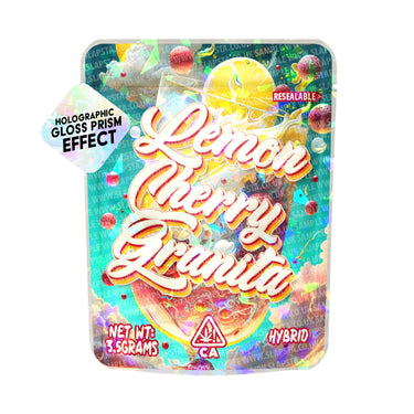 Lemon Cherry Granita SFX Mylar Pouches Pre - Labeled - 3.5g (1/8oz)