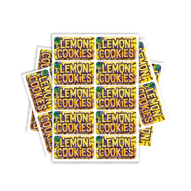 Lemon Cookies Rectangle / Pre - Roll Labels - Pre - Roll (10.16cm x 6.7cm)