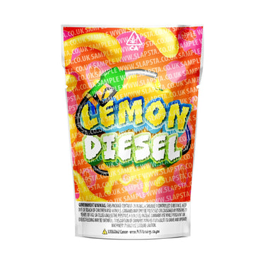 Lemon Diesel Mylar Pouches Pre-Labeled - 3.5g (1/8oz) / No / 16pcs