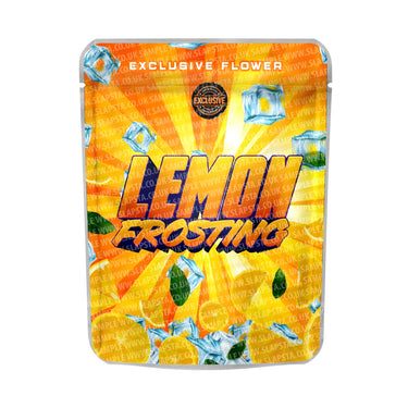 Lemon Frosting Mylar Pouches Pre - Labeled - 3.5g (1/8oz)