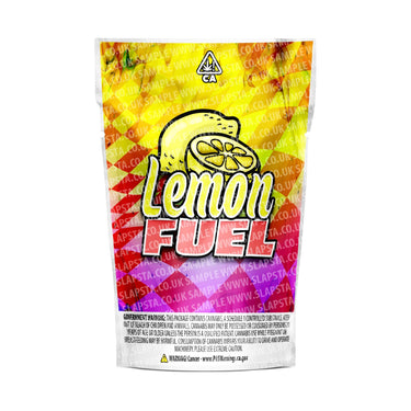 Lemon Fuel Mylar Pouches Pre - Labeled - 3.5g (1/8oz)