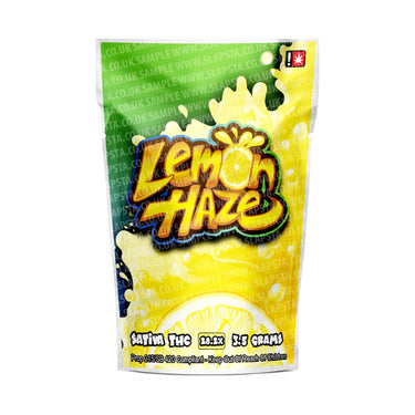 Lemon Haze Mylar Pouches Pre - Labeled - 3.5g (1/8oz)