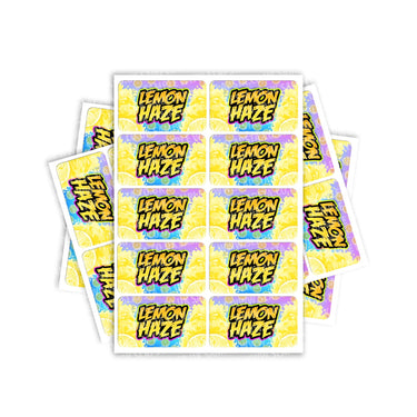 Lemon Haze Rectangle / Pre - Roll Labels - Pre - Roll (10.16cm x 6.7cm)