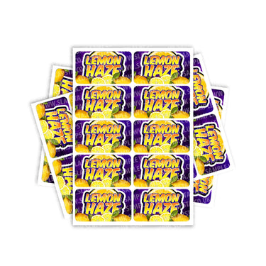Lemon Haze Rectangle / Pre - Roll Labels - Pre - Roll (10.16cm x 6.7cm)