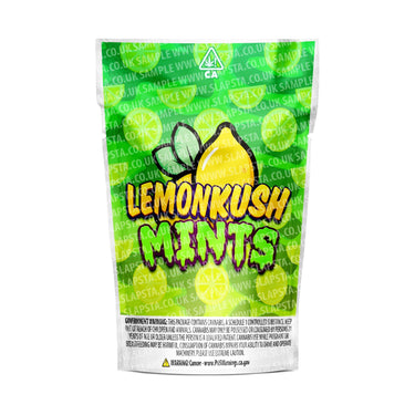 Lemon Kush Mints Mylar Pouches Pre-Labeled - 3.5g (1/8oz) / No / 16pcs