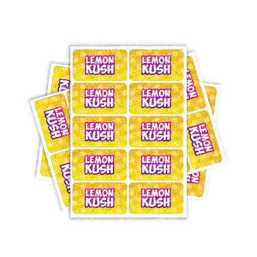 Lemon Kush Rectangle / Pre-Roll Labels - Pre-Roll (10.16cm x 6.7cm) / 10