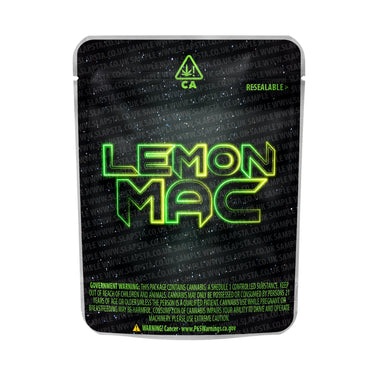 Lemon Mac Mylar Pouches Pre-Labeled - 3.5g (1/8oz) / No / 16pcs