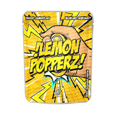 Lemon Popperz Mylar Pouches Pre - Labeled - 3.5g (1/8oz)