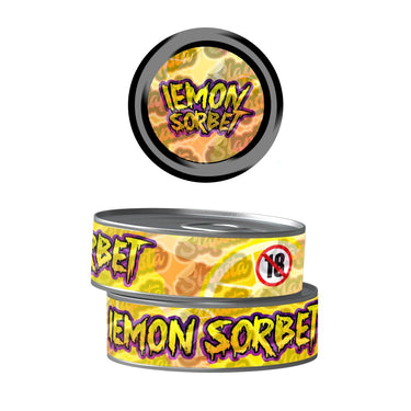 Lemon Sorbet Pre - Labeled 3.5g Self - Seal Tins - 60pcs