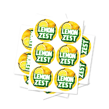 Lemon Zest Circular Stickers - 2.5cm