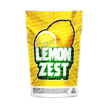 Lemon Zest Mylar Pouches Pre-Labeled - 3.5g (1/8oz) / No / 16pcs