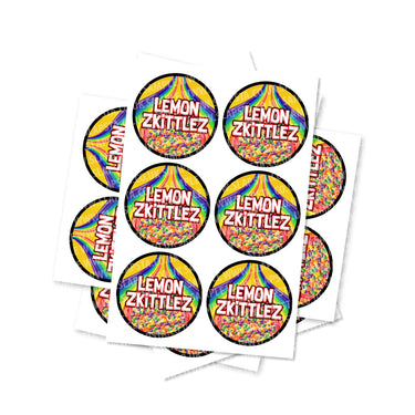 Lemon Zkittlez Circular Stickers - 2.5cm