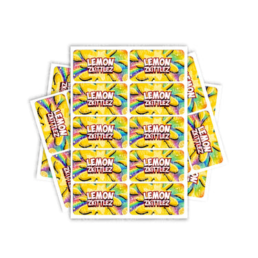 Lemon Zkittlez Rectangle / Pre - Roll Labels - Pre - Roll (10.16cm x 6.7cm)