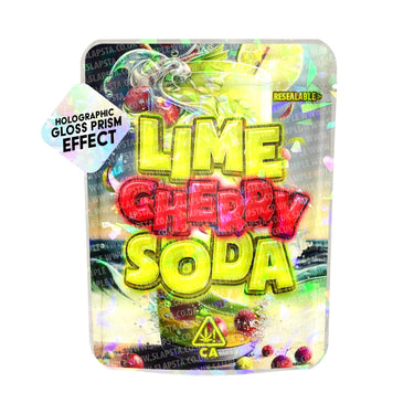 Lime Cherry Soda SFX Mylar Pouches Pre - Labeled - 3.5g (1/8oz)