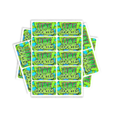 Lime Cookies Rectangle / Pre-Roll Labels - Pre-Roll (10.16cm x 6.7cm) / 10