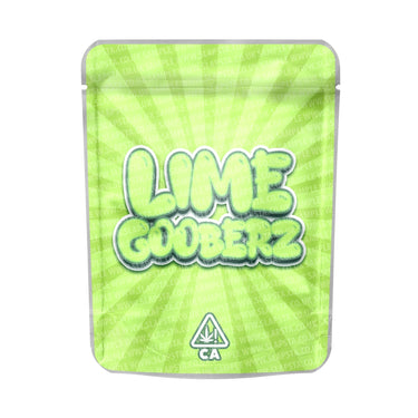 Lime Gooberz Mylar Pouches Pre - Labeled - 3.5g (1/8oz)