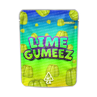 Lime Gumeez Mylar Pouches Pre - Labeled - 3.5g (1/8oz)