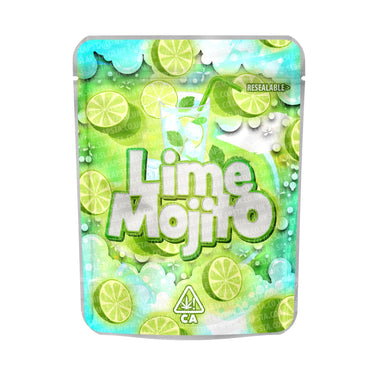 Lime Mojito Mylar Pouches Pre - Labeled - 3.5g (1/8oz)