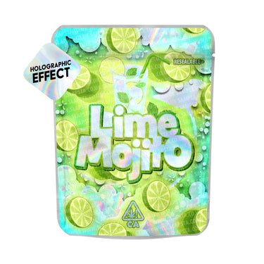 Lime Mojito SFX Mylar Pouches Pre - Labeled - 3.5g (1/8oz)
