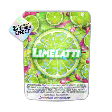 Limelatti SFX Mylar Pouches Pre-Labeled - 3.5g (1/8oz) / No / 16pcs