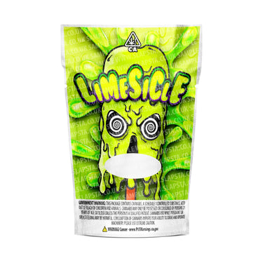Limesicle Mylar Pouches Pre-Labeled - 3.5g (1/8oz) / No / 16pcs