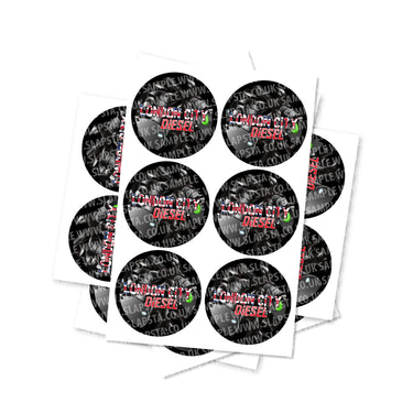 London City Diesel Circular Stickers - 2.5cm