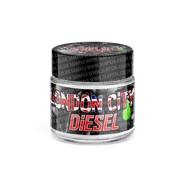 London City Diesel Glass Jars Pre - Labeled - 3.5grams (1/8oz)