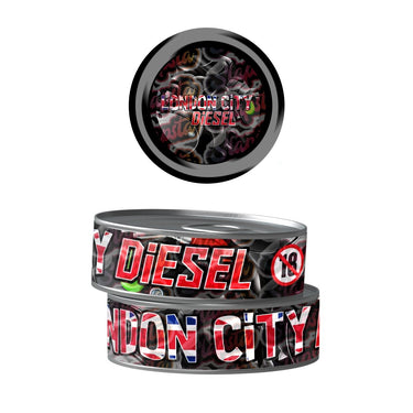 London City Diesel Pre - Labeled 3.5g Self - Seal Tins - 60pcs