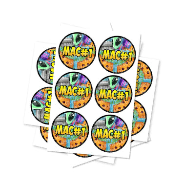 MAC 1 Circular Stickers - 2.5cm