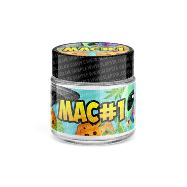 MAC 1 Glass Jars Pre - Labeled - 3.5grams (1/8oz)