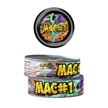MAC 1 Pre - Labeled 3.5g Self - Seal Tins - 60pcs