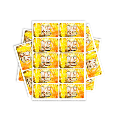 Mac And Cheese Rectangle / Pre - Roll Labels - Pre - Roll (10.16cm x 6.7cm)