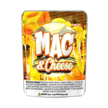 Mac & Cheese Mylar Pouches Pre-Labeled - 3.5g (1/8oz) / No / 16pcs